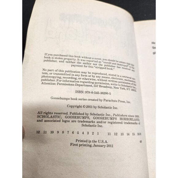Goosebumps Horrorland "The Horror At Chiller House" By R.L. Stine Paperback 2011 - Picture 6 of 8